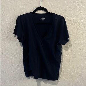 J. Crew Dark Blue V-Neck Short Sleeve Tee